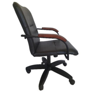 Кресло Samba-ARM с деревянными накладками подлокотников и пластиковым пятилучьем
